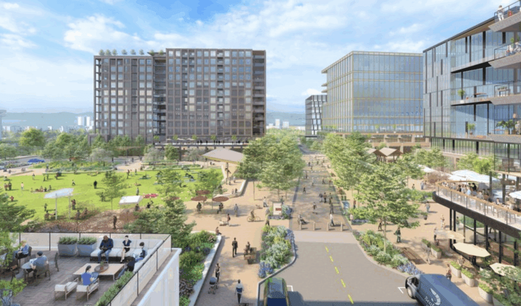 Construction site at Cherry Creek West in Denver