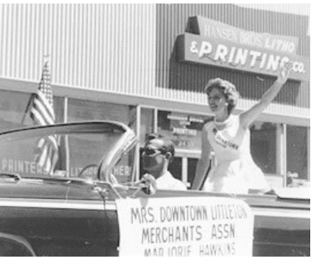 A historic picture of the western welcome week parade in littleton colorado