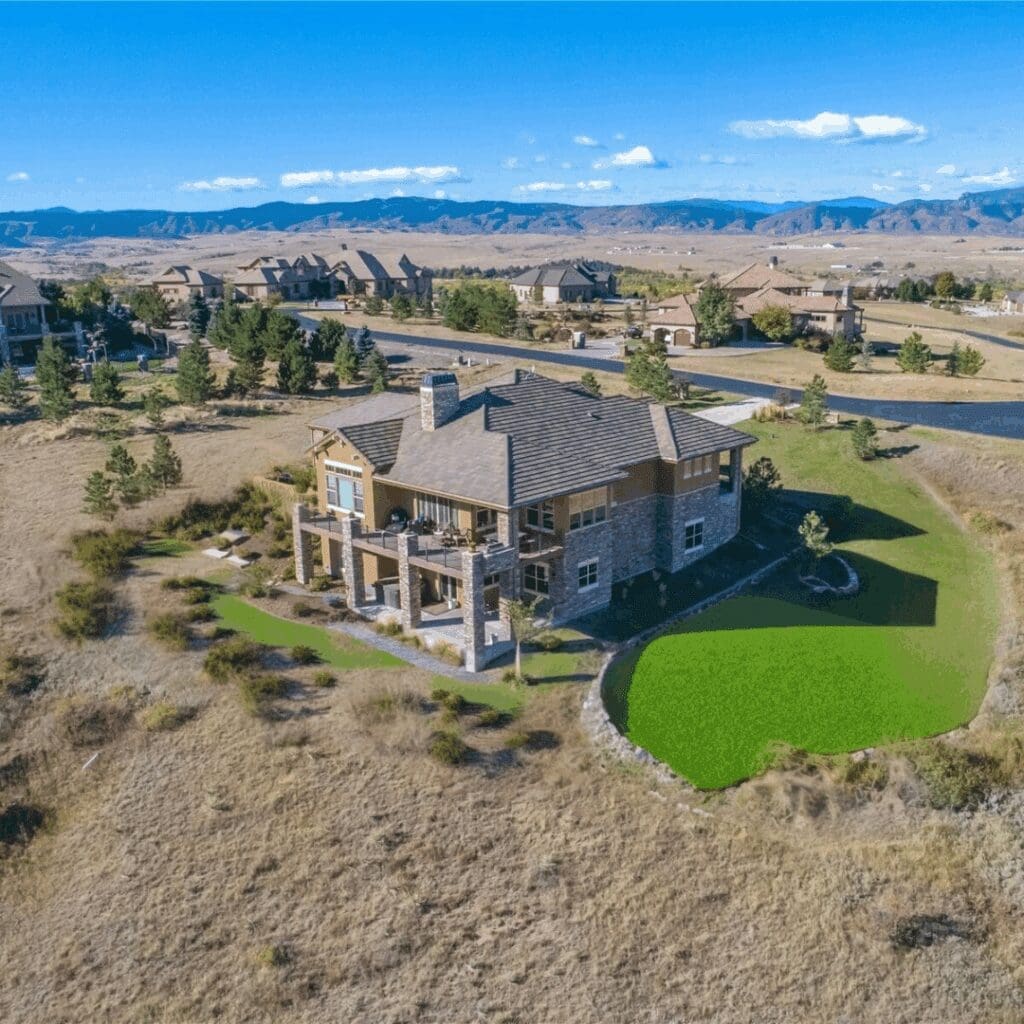 Drone footage looking west towards the foothills of southwest Littleton.