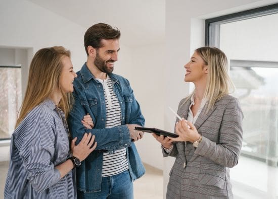 Real Estate Agent and couple