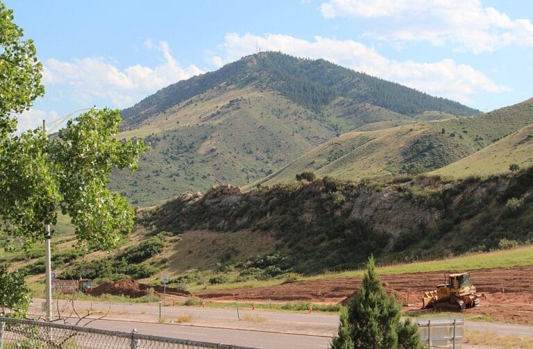 Mount Morrison viewed from Matthews Winters Park area along I-70
